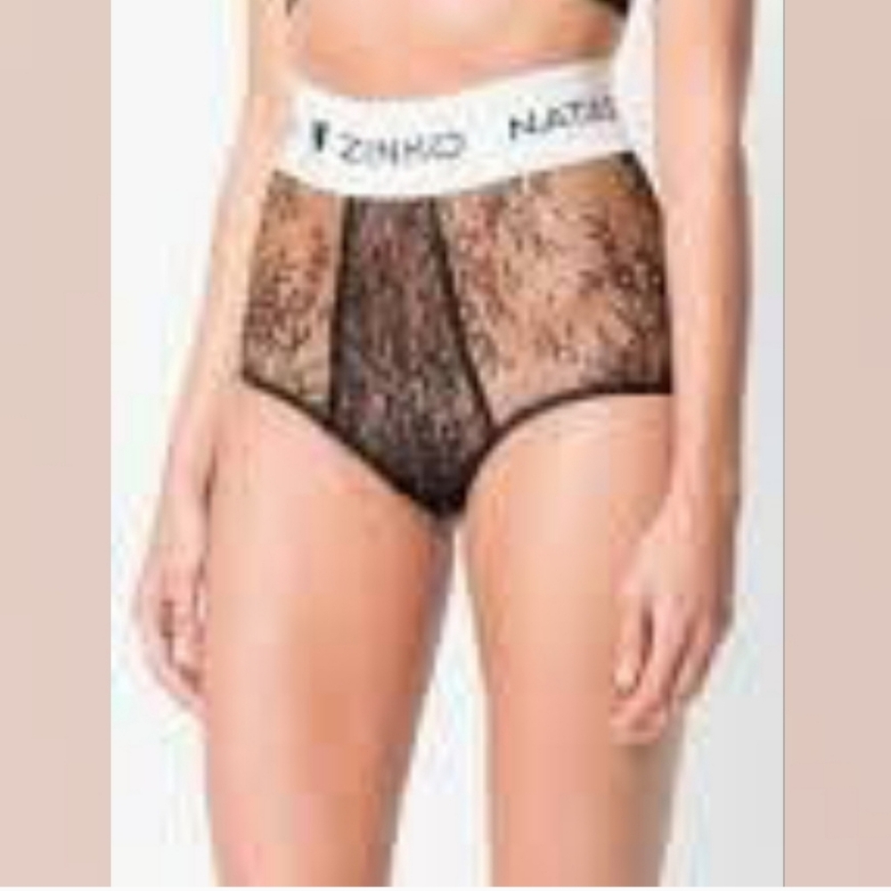 NWoT Natasha Zinko laced logo briefs
